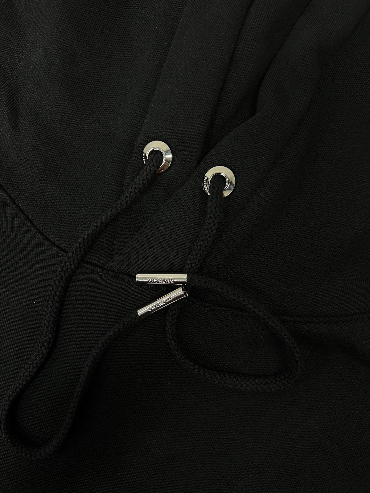 Black Cotton Text Logo Pullover - Men's