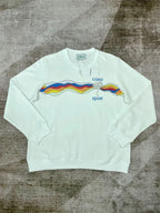 Green Cotton Rainbow Graphic Crewneck - Men's
