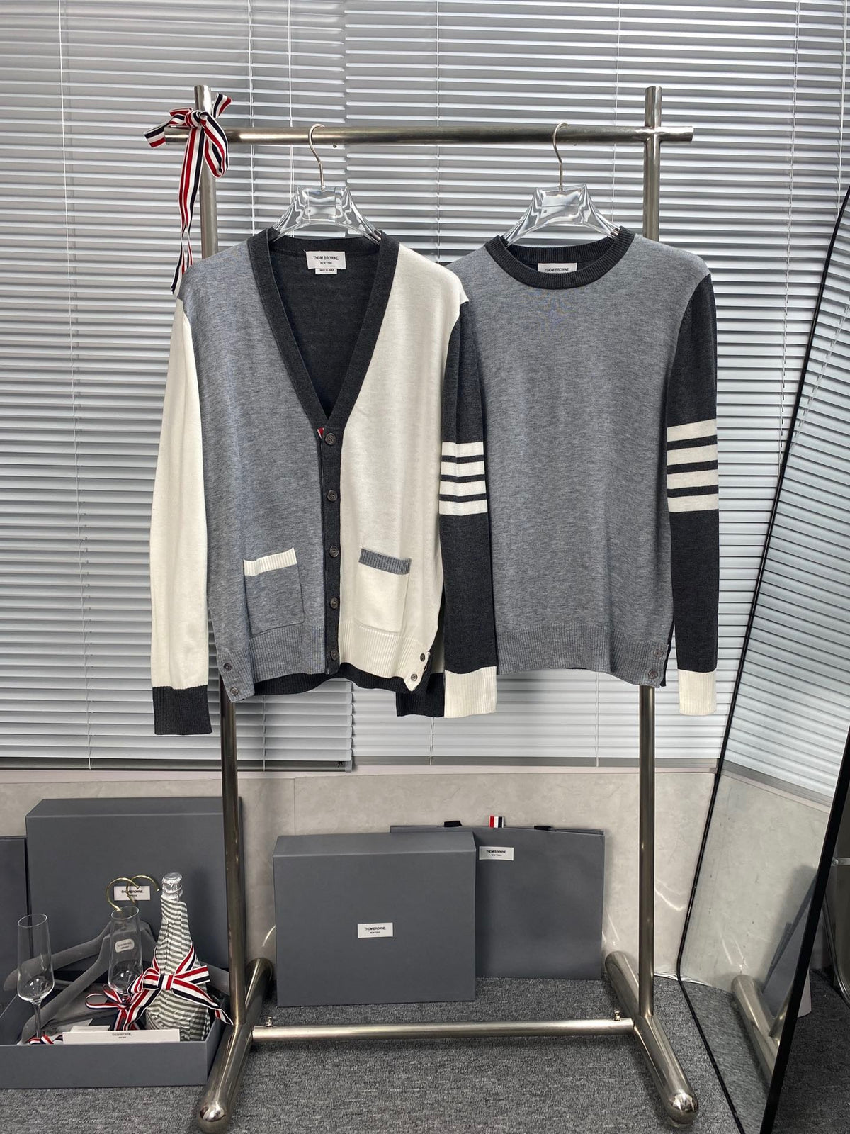 4-Bar Colourblock Cardigan - Men's