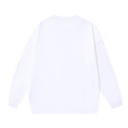 Black Cotton Gothic Text Crewneck - Men's