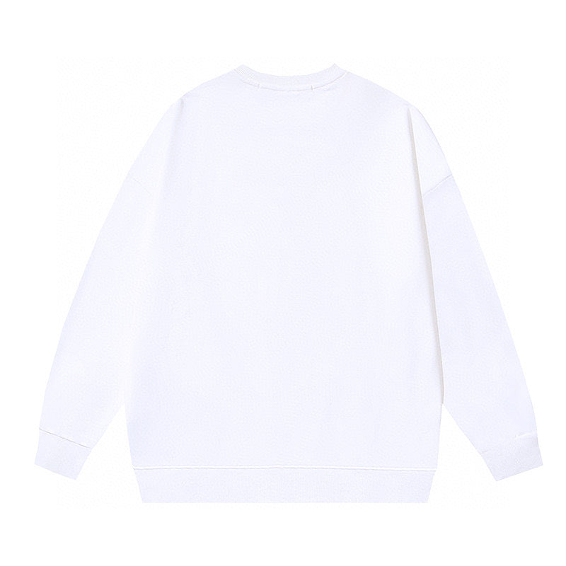 Black Cotton Gothic Text Crewneck - Men's
