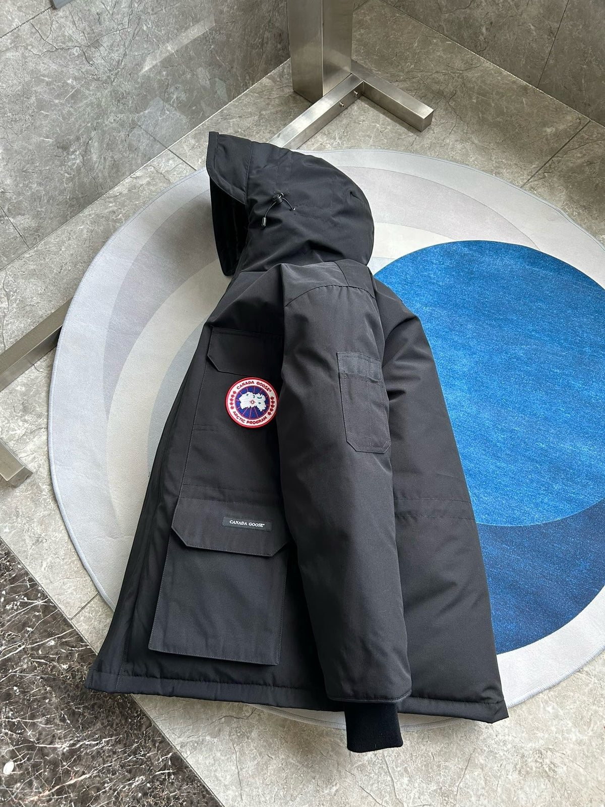 Black and White Parka - Men's