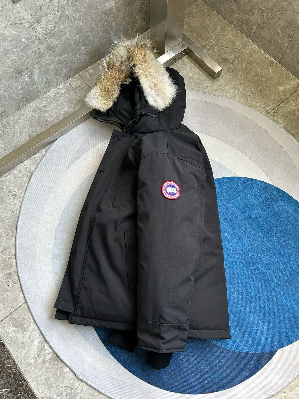 Black and Grey Parka - Men's
