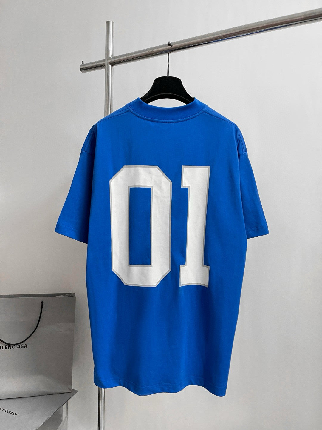 Black Jersey Numeral Short-Sleeve - Men's