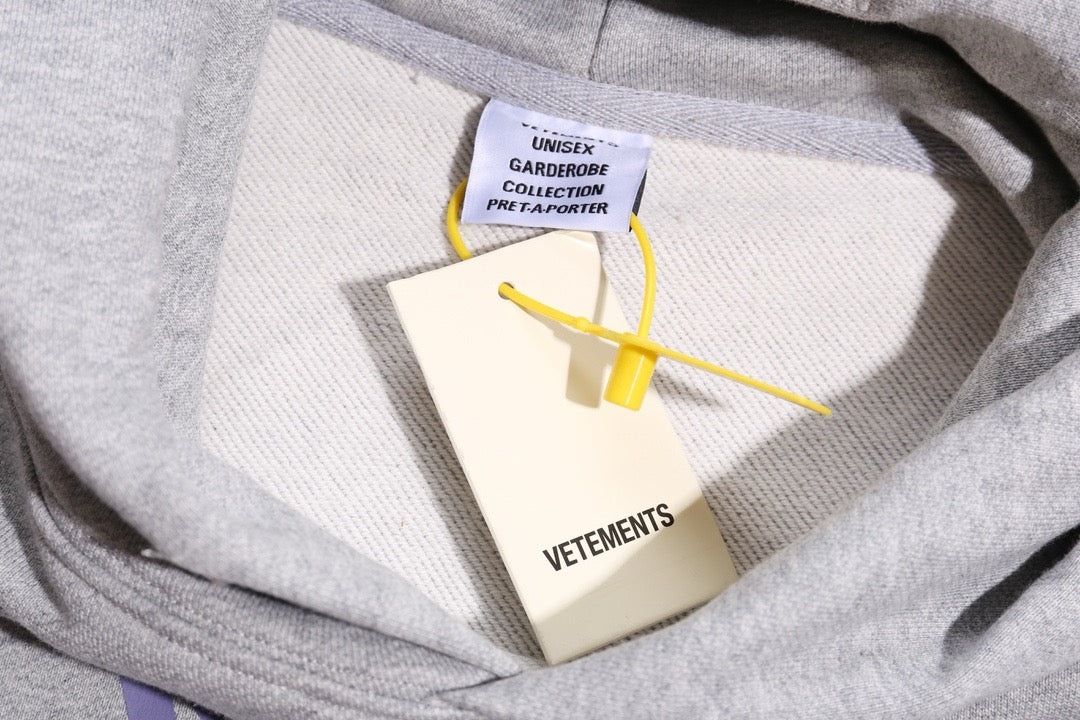 Grey Cotton Slogan Pullover - Men's