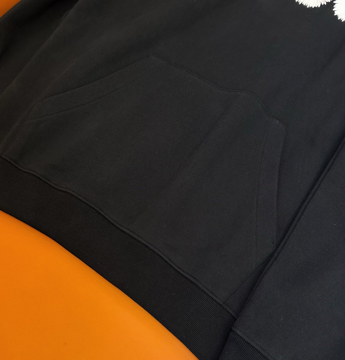 Black Cotton Bold Text Pullover - Men's