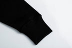 Black Cotton Text Logo Pullover - Men's