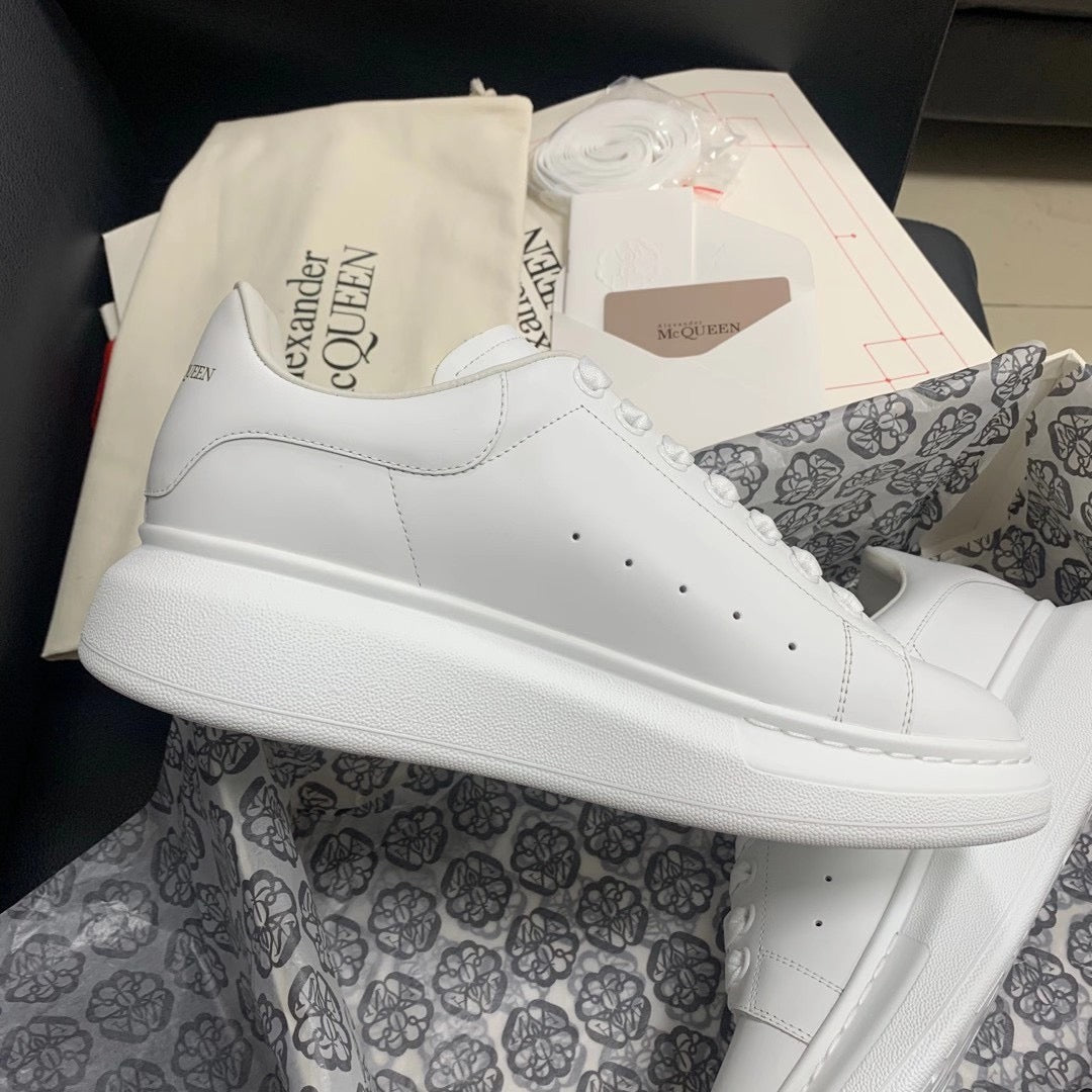 Oversized White Tab Sneakers