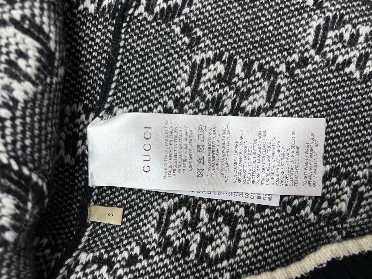 Black Jacquard Monogram Cardigan - Men's