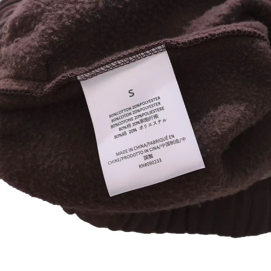 Brown Cotton Logo Drawstring - Men's