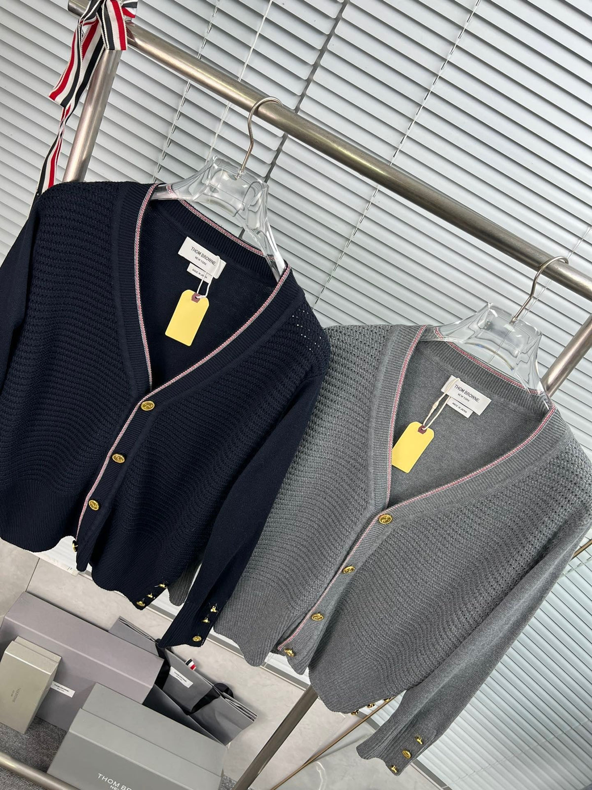 Grey Knit Cardigan - Men's