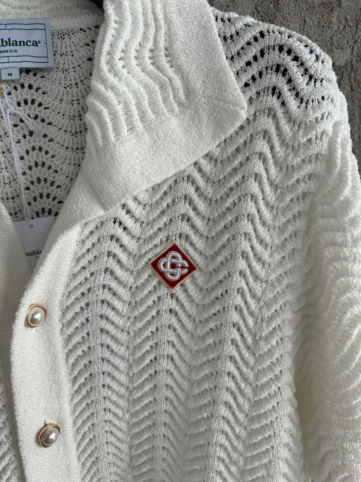 White Knit Pointelle Short-Sleeve - Men's