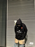 Black Cotton Graphic Zip-Through - Men's