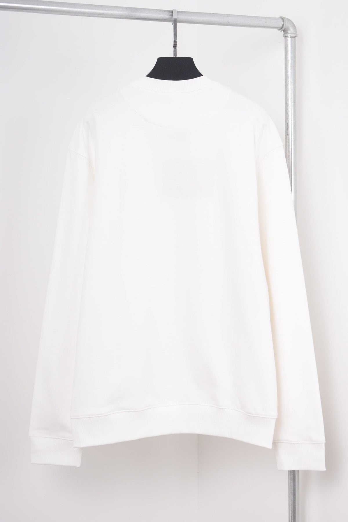 Black Cotton Triangle Logo Long-Sleeve - Men's