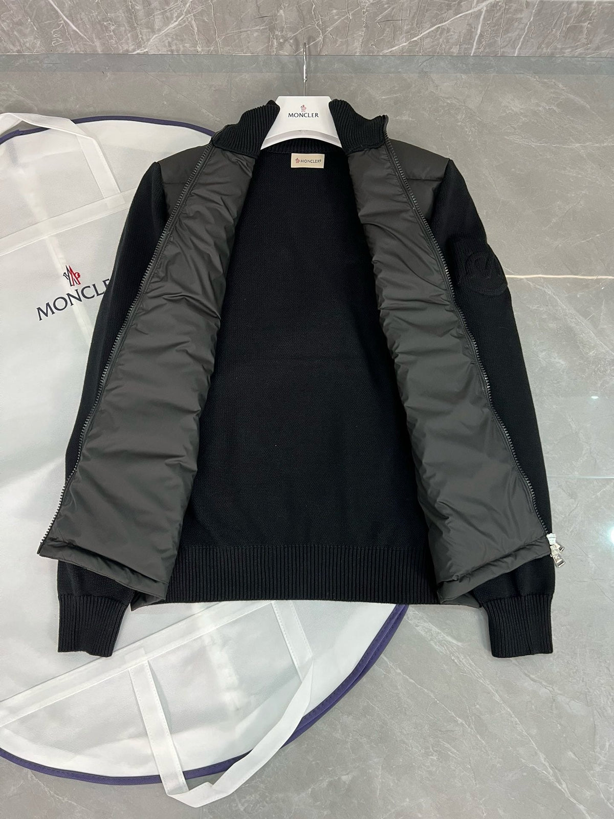 Black and White Puffer Jacket - Women's