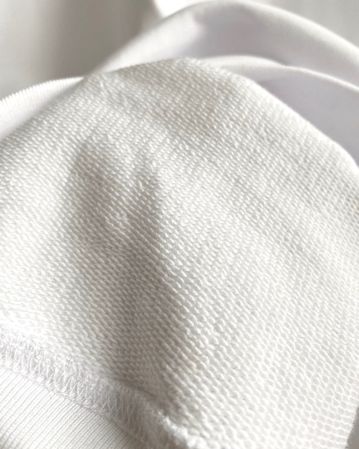 White Cotton Script Logo Pullover - Men's