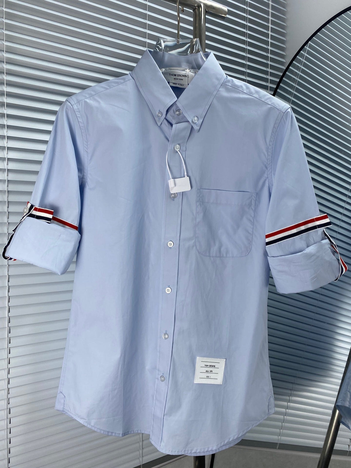 Blue Cotton Oxford Long-Sleeve - Men's