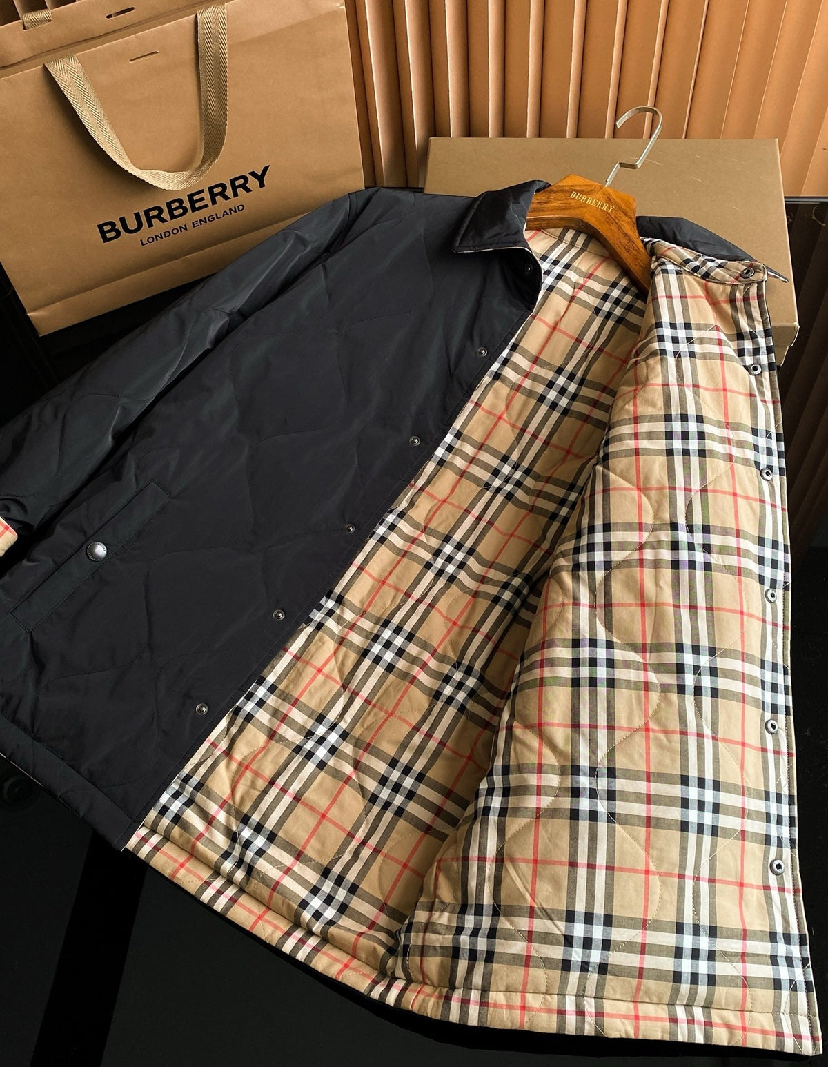 Check Overshirt Beige Shirt - Men's