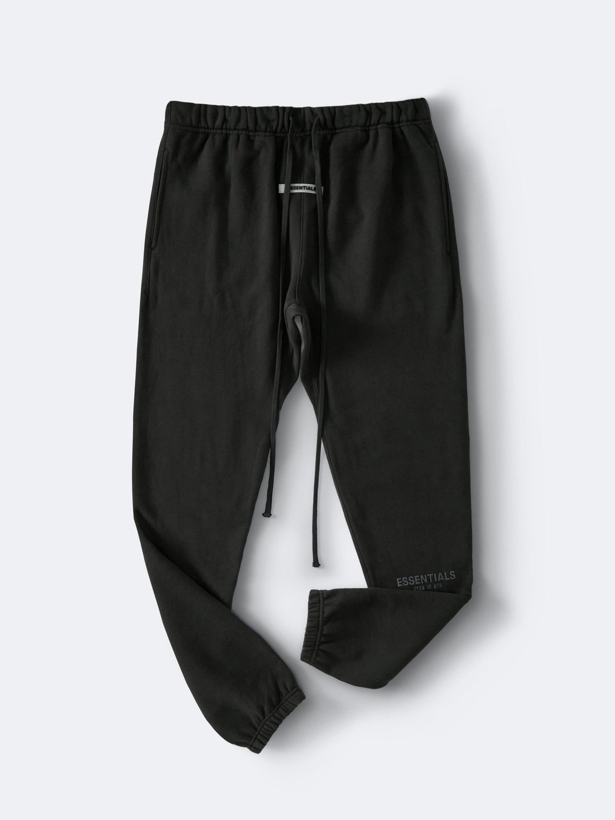 Essentials Black Tonal Sweat Trousers - Men's