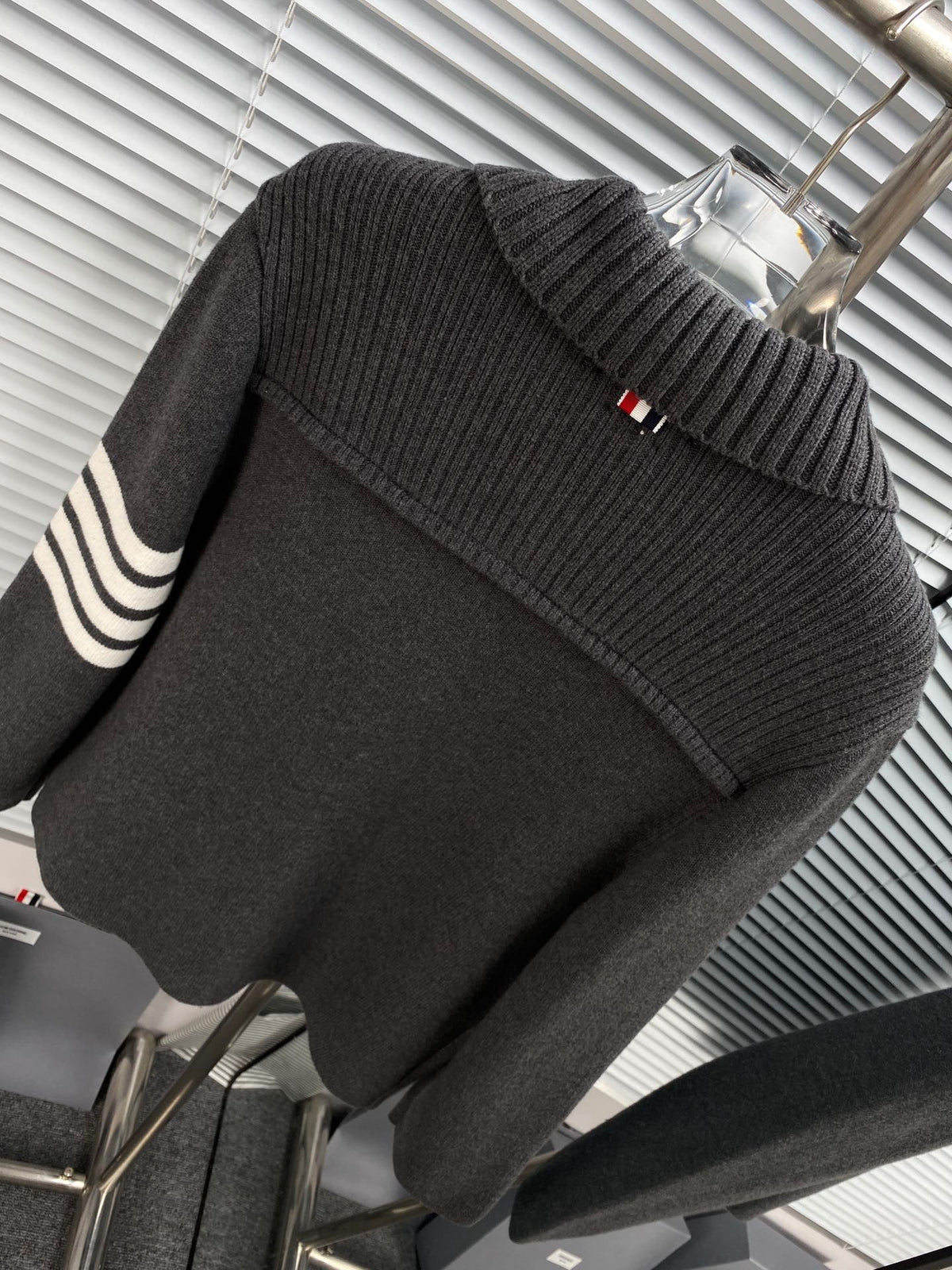 4-Bar Knit Jacket Grey - Men's