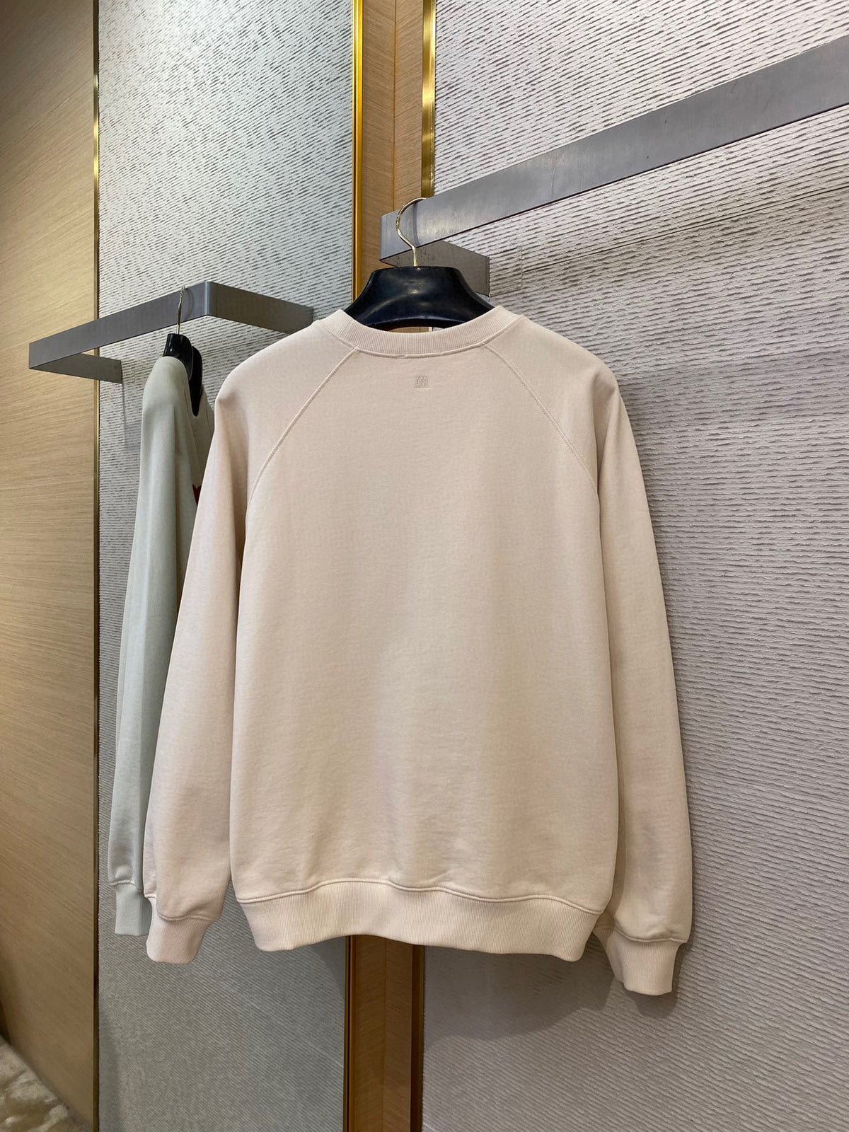 Cream Cotton Heart Logo Crewneck - Men's