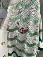 Green Wave Knit Shirt - Men's