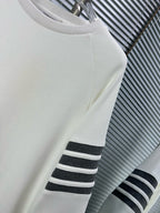 4-Bar Crewneck Grey Loopback - Men's
