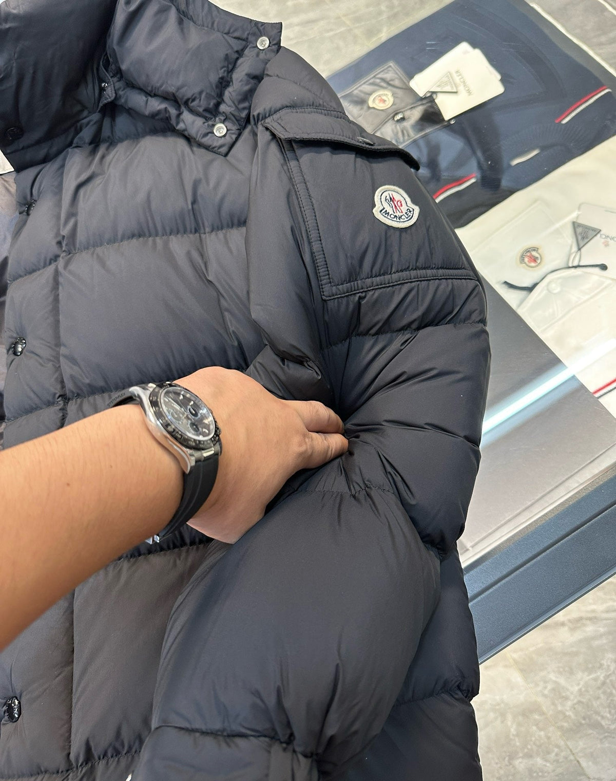 Black Puffer Jacket - Men's