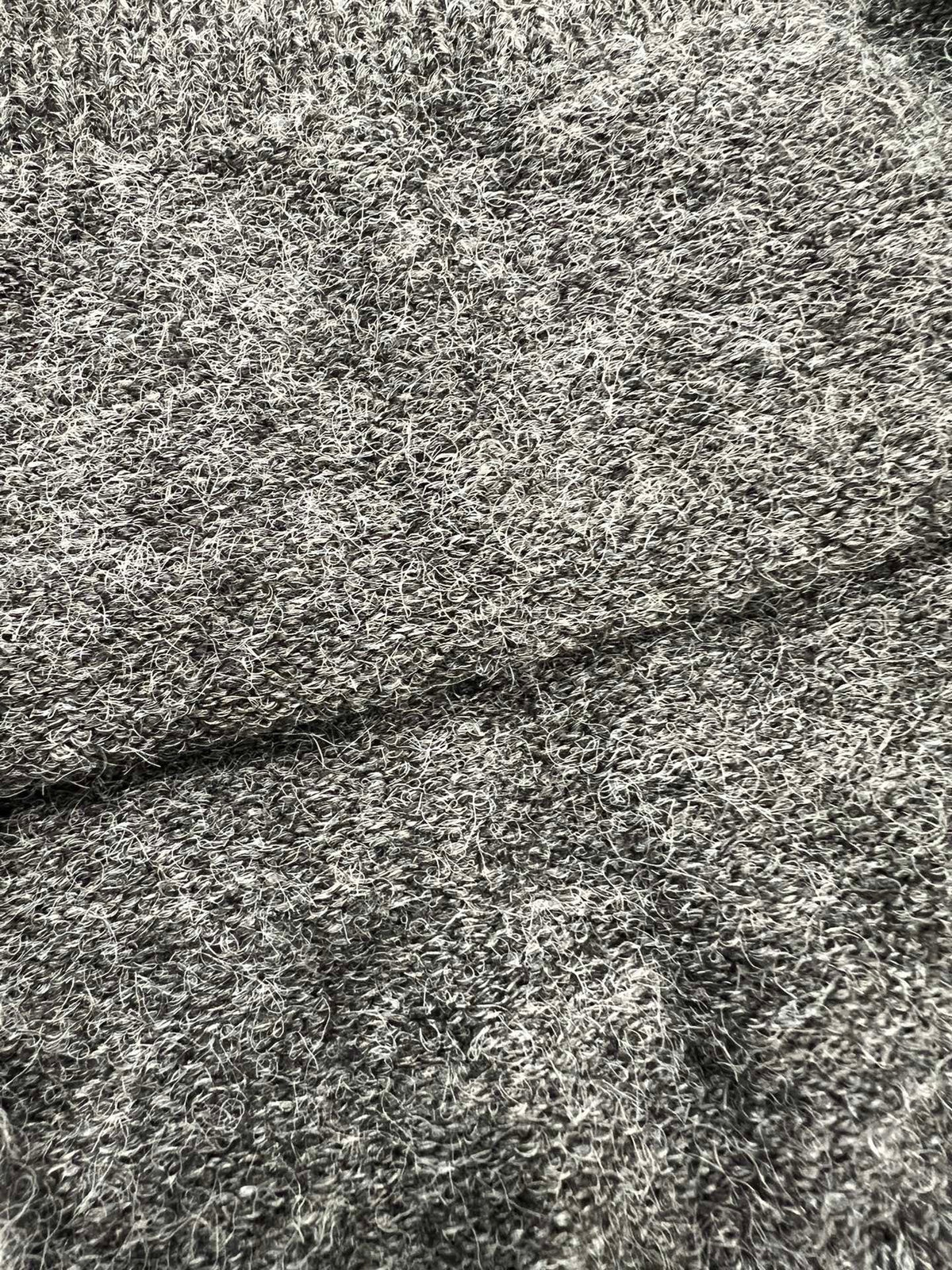 Grey Mohair Graphic Crewneck - Men's