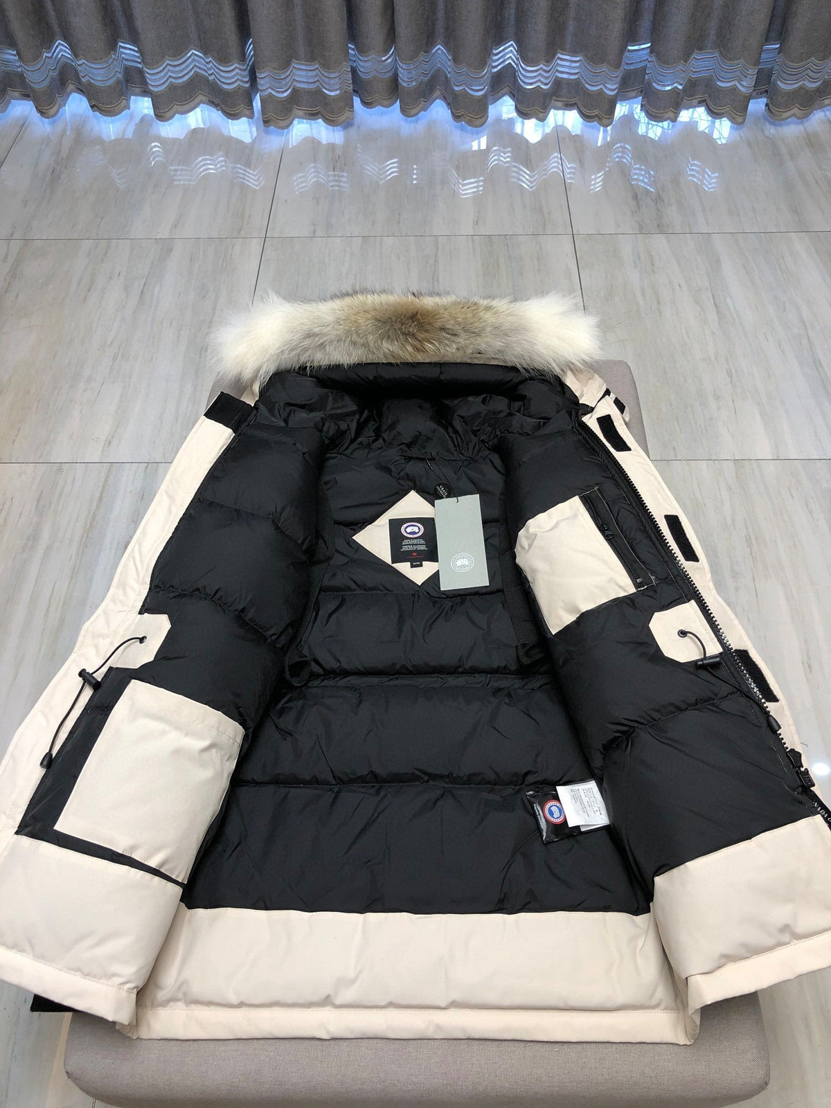 Black and White Parka - Men's