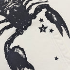 Cream Cotton Graphic Pullover - Men's
