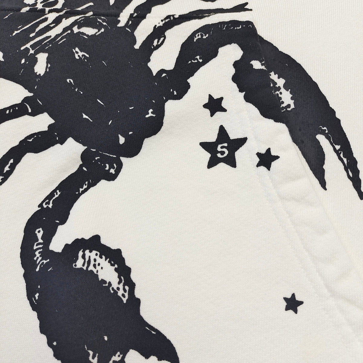Cream Cotton Graphic Pullover - Men's