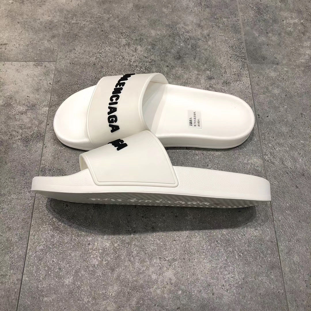 White with Black Logo Slides