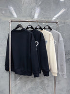 Navy Cotton Heart Logo Crewneck - Men's