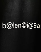 Black Cotton Script Logo Pullover - Men's