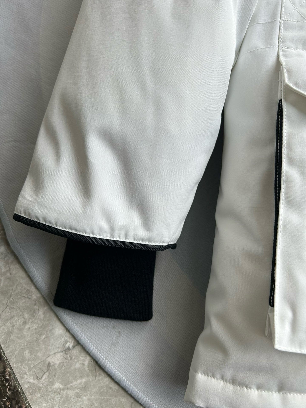Black and White Parka - Men's