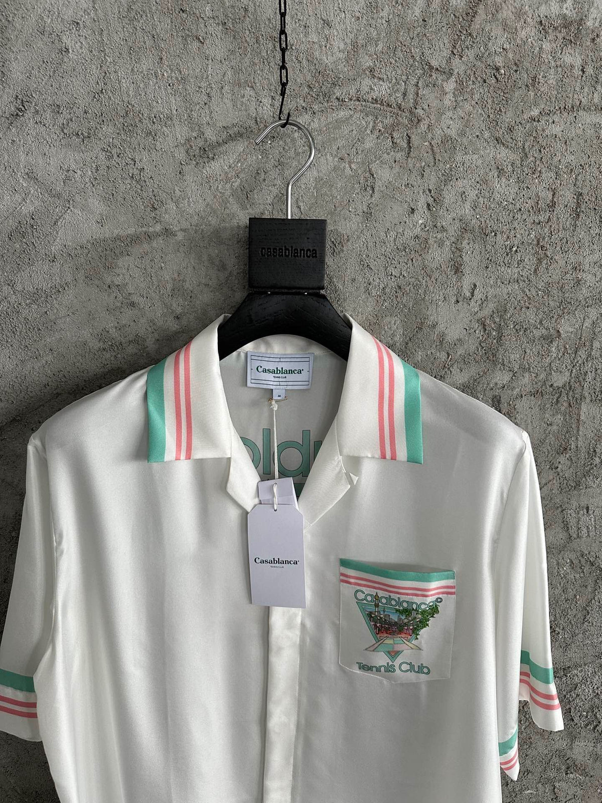 Pastel Trim Silk Shirt - Men's