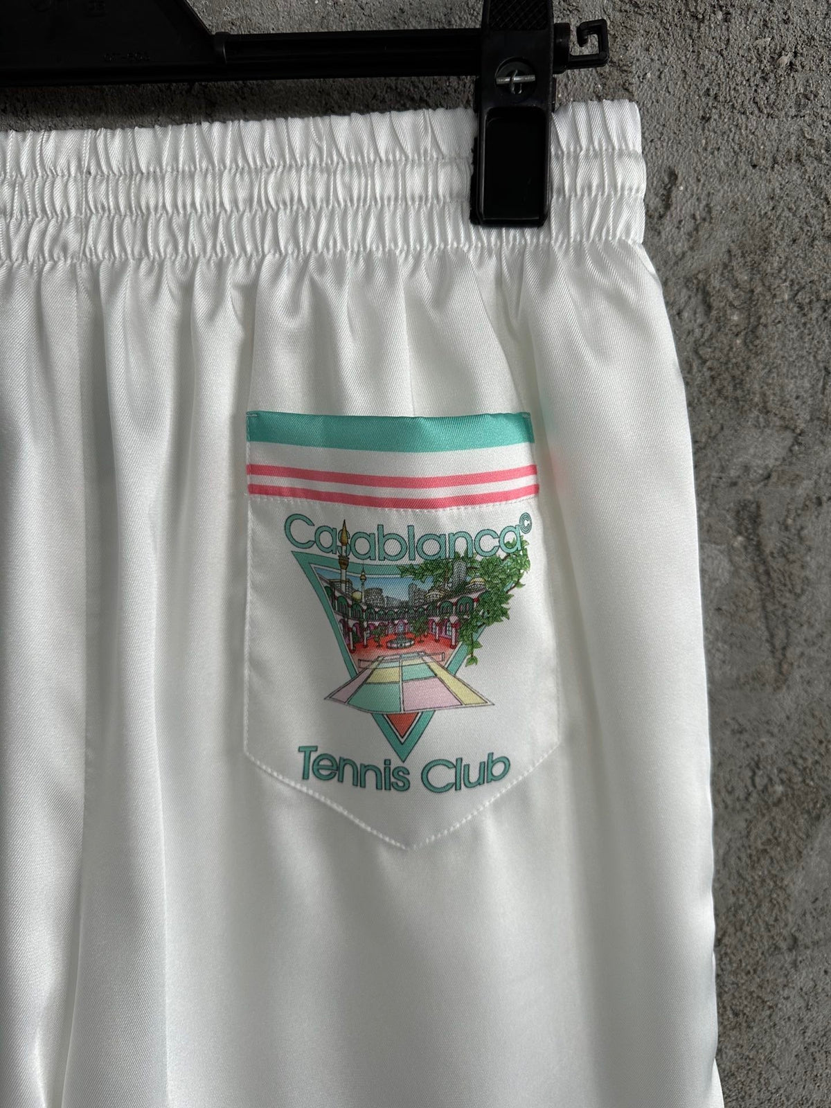 Pastel Trim Silk Shorts - Men's