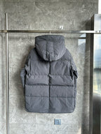 Black and White Puffer Jacket - Men's