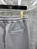 Navy Cotton Striped Tie Joggers - Men's