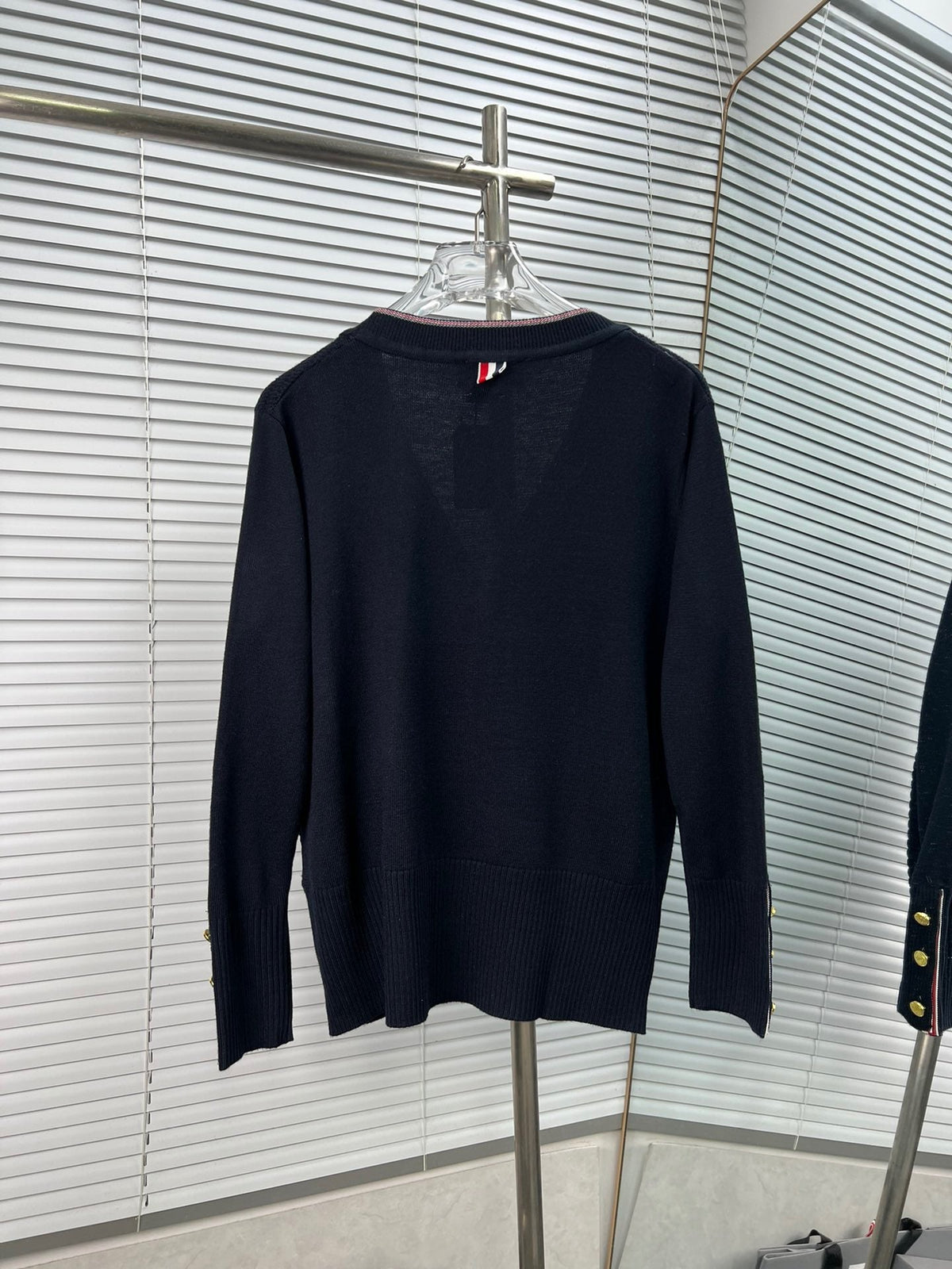 Grey Knit Cardigan - Men's