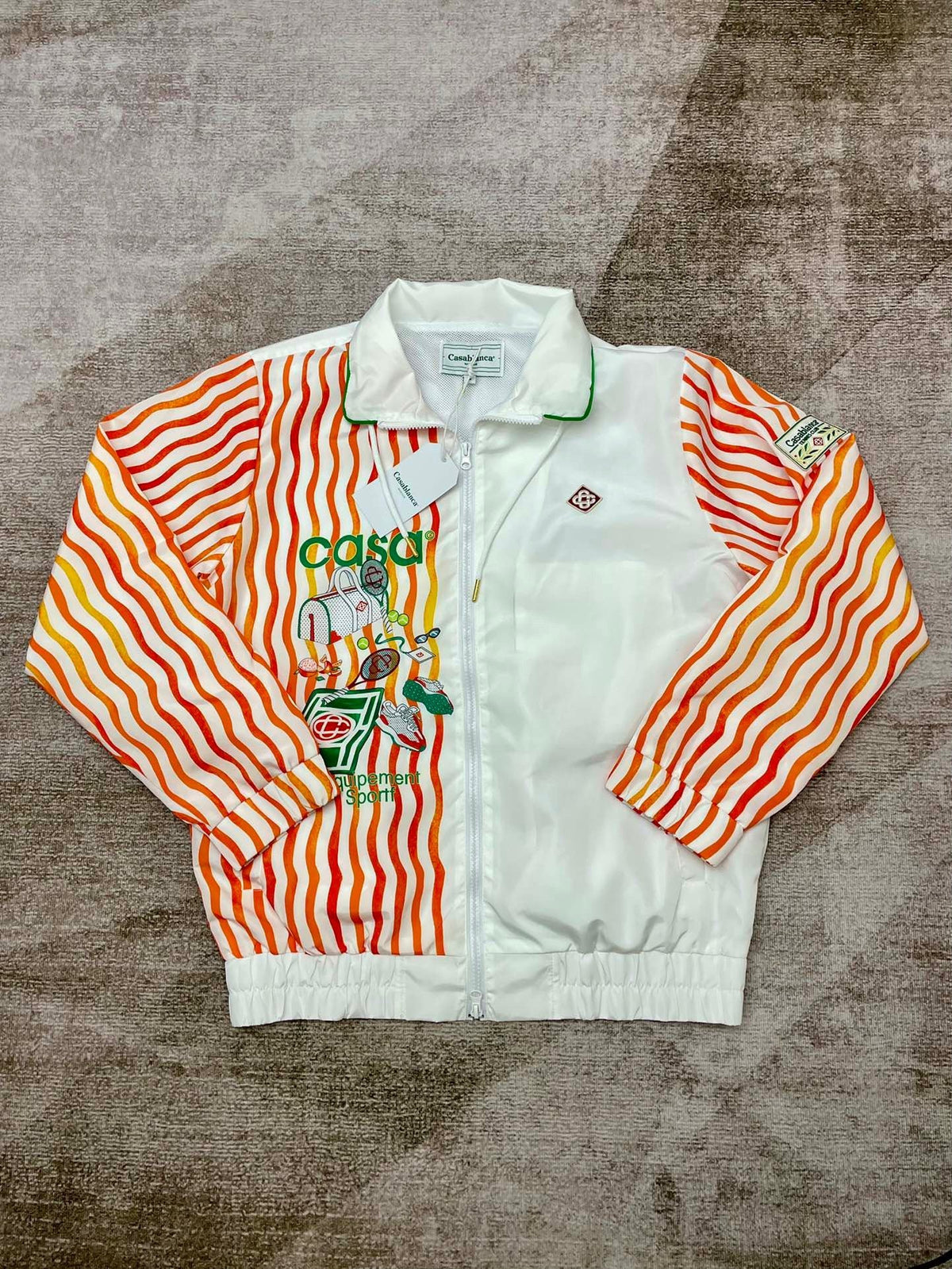 Orange Wave Track Jacket - Men's
