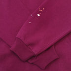 Burgundy Cotton Slogan Pullover - Men's