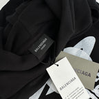 Black Cotton Logo Pullover - Men's