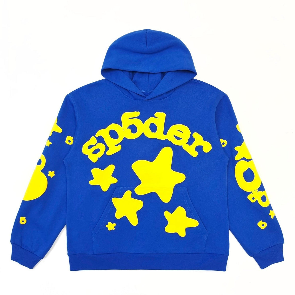 Blue Cotton Graphic Pullover - Men's