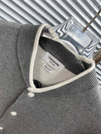 Navy Wool Four-Bar Cardigan - Men's