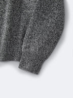 Cream Wool Text Logo Crewneck - Men's