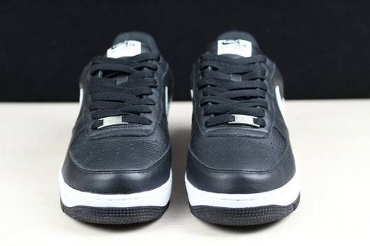 Black Leather White Midsole Low-Top - Men's