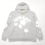 Grey Cotton Star Print Pullover - Men's