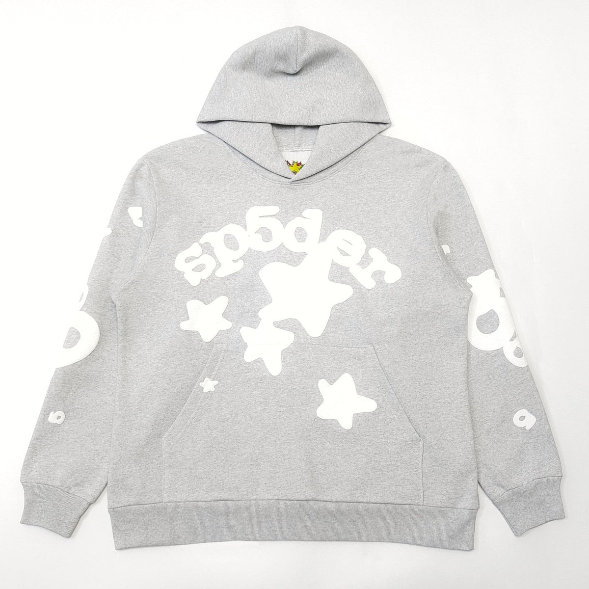 Grey Cotton Star Print Pullover - Men's